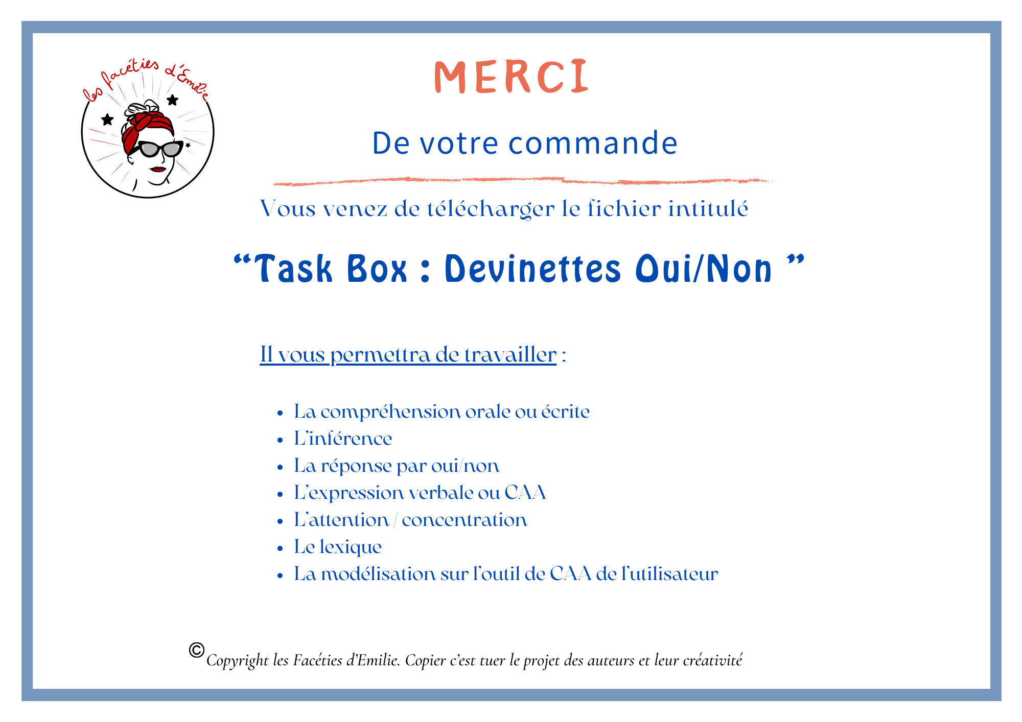 Task Box Devinettes Oui/ Non