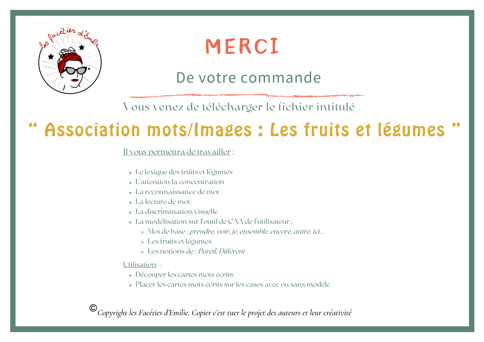 Association Mots/Images idéal clavier prédictif TD Snap