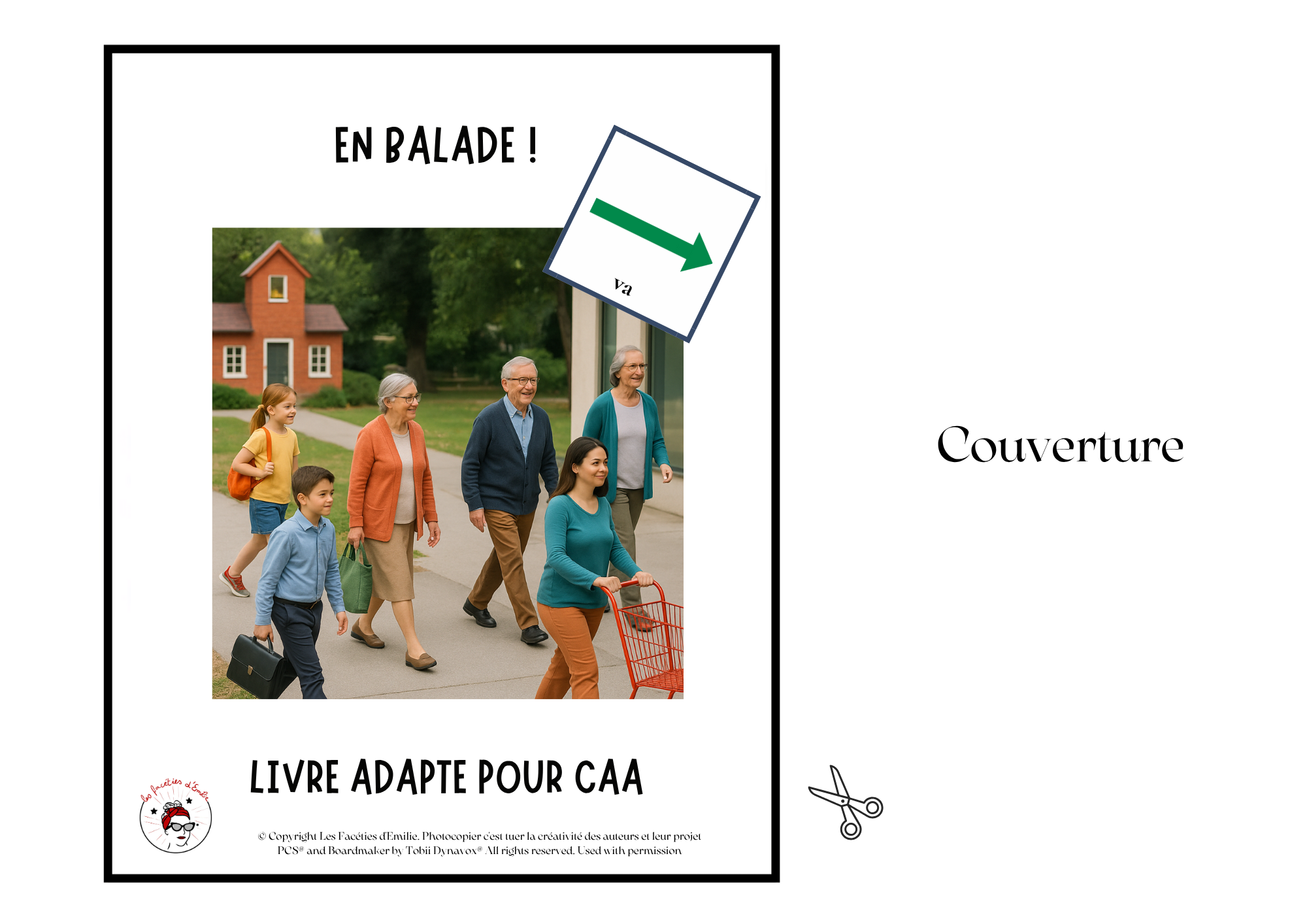 Ensemble de 4 Livres adaptés à la CAA, mot de base "ALLER"