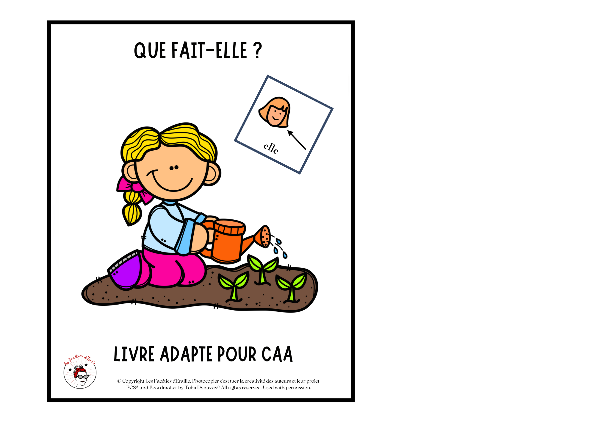 Livre Adapté CAA, Les pronoms "il" et "elle"