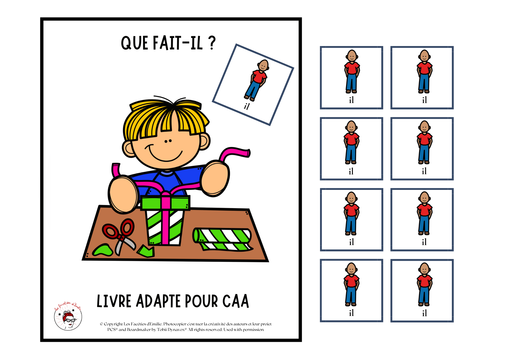 Livre Adapté CAA, Les pronoms "il" et "elle"