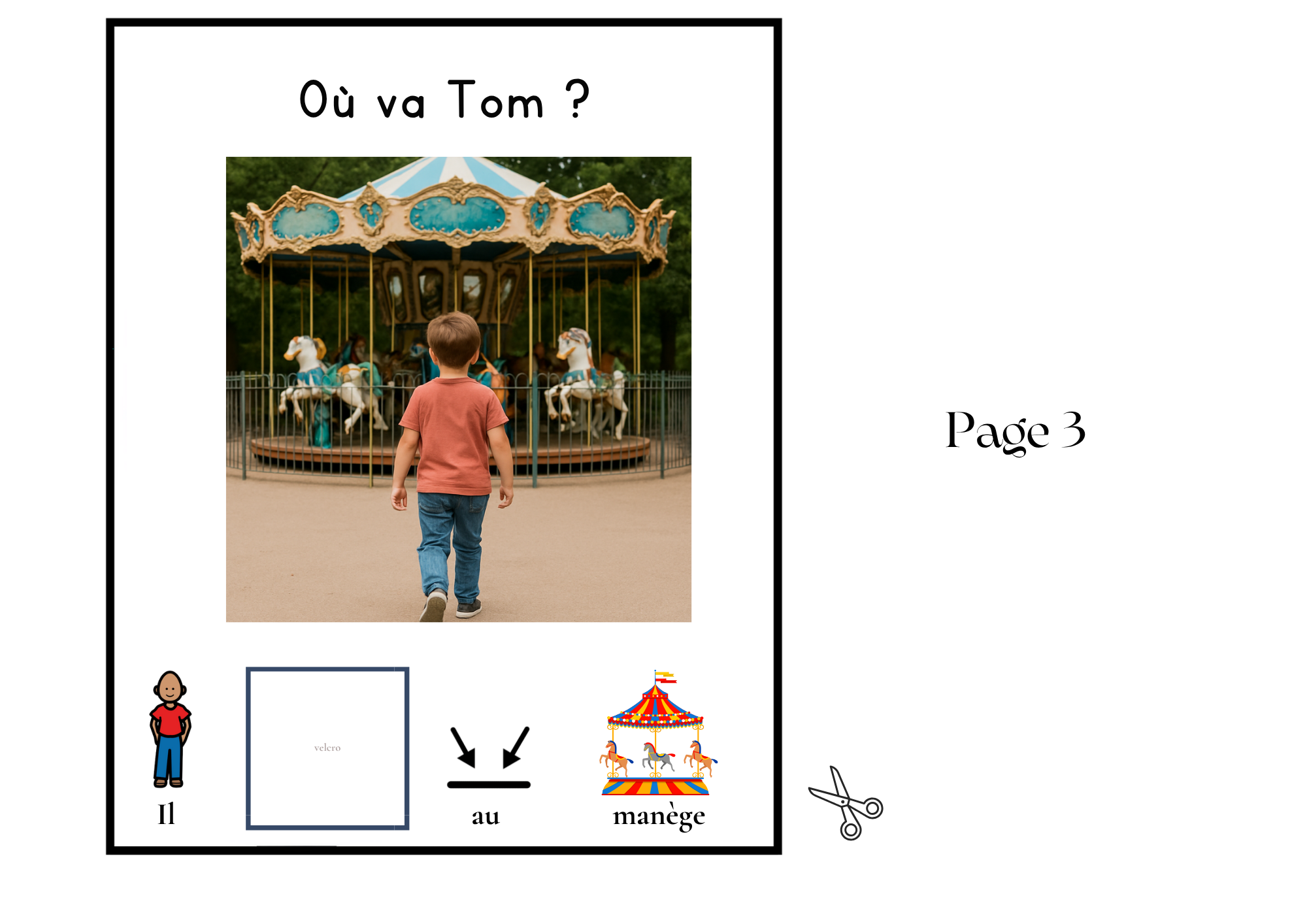 Ensemble de 4 Livres adaptés à la CAA, mot de base "ALLER"