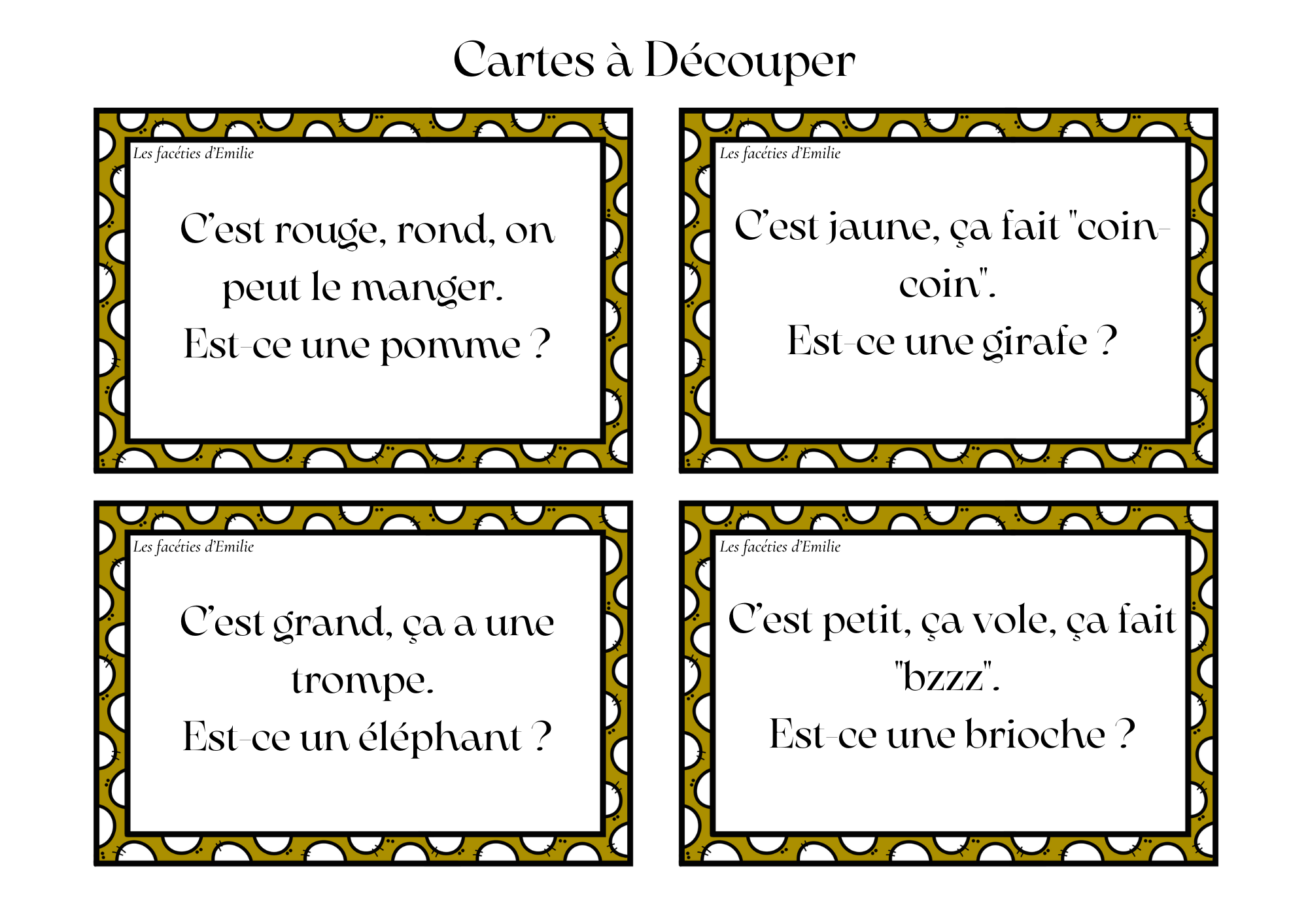 Task Box Devinettes Oui/ Non