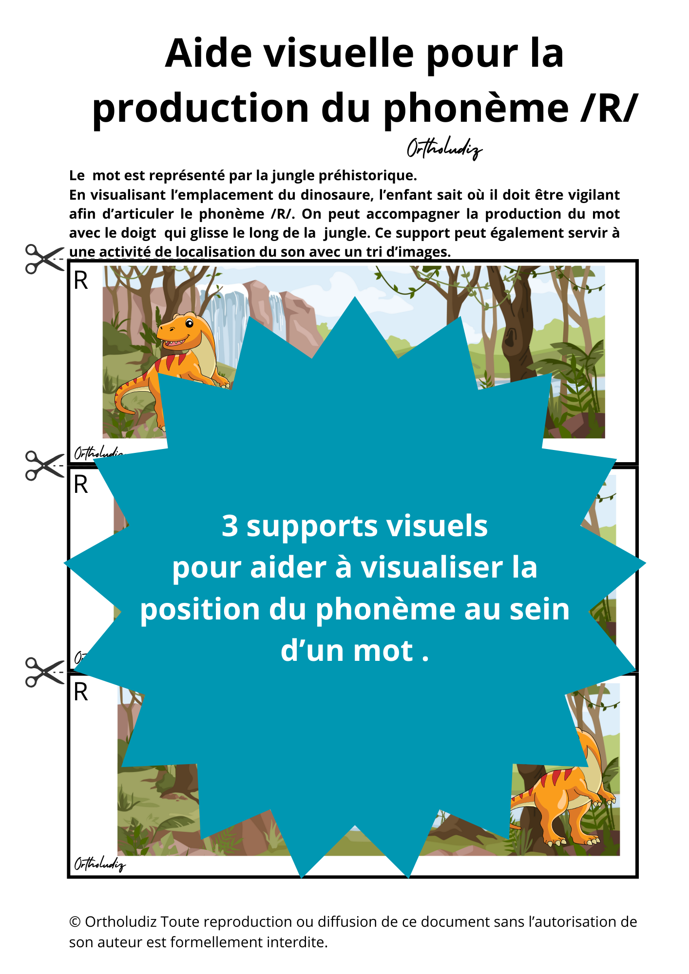 Aide visuelle R dinosaure