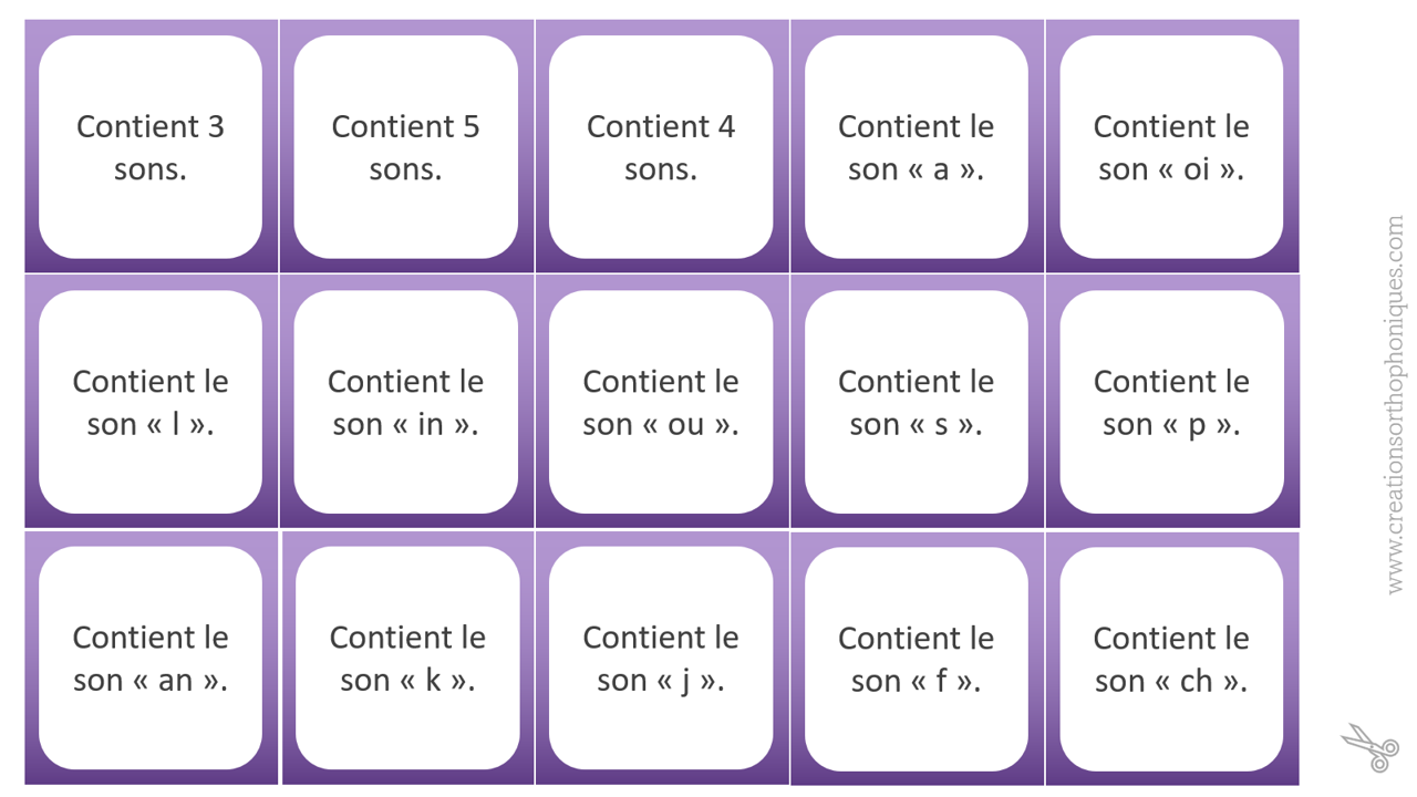 Bingo glacé des sons