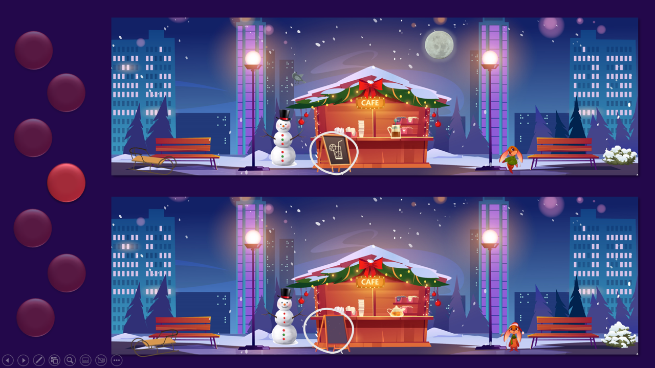 Jeu des 7 différences en hiver