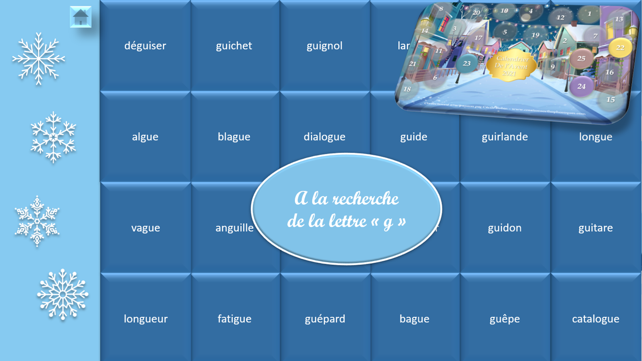 A la recherche de la lettre G