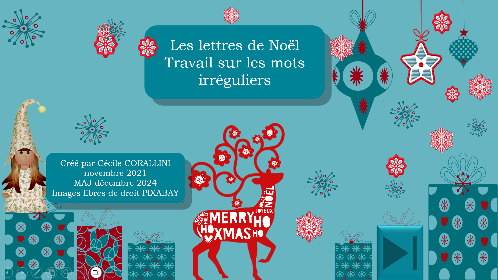 Lettres de Noël 1 (mots irréguliers)
