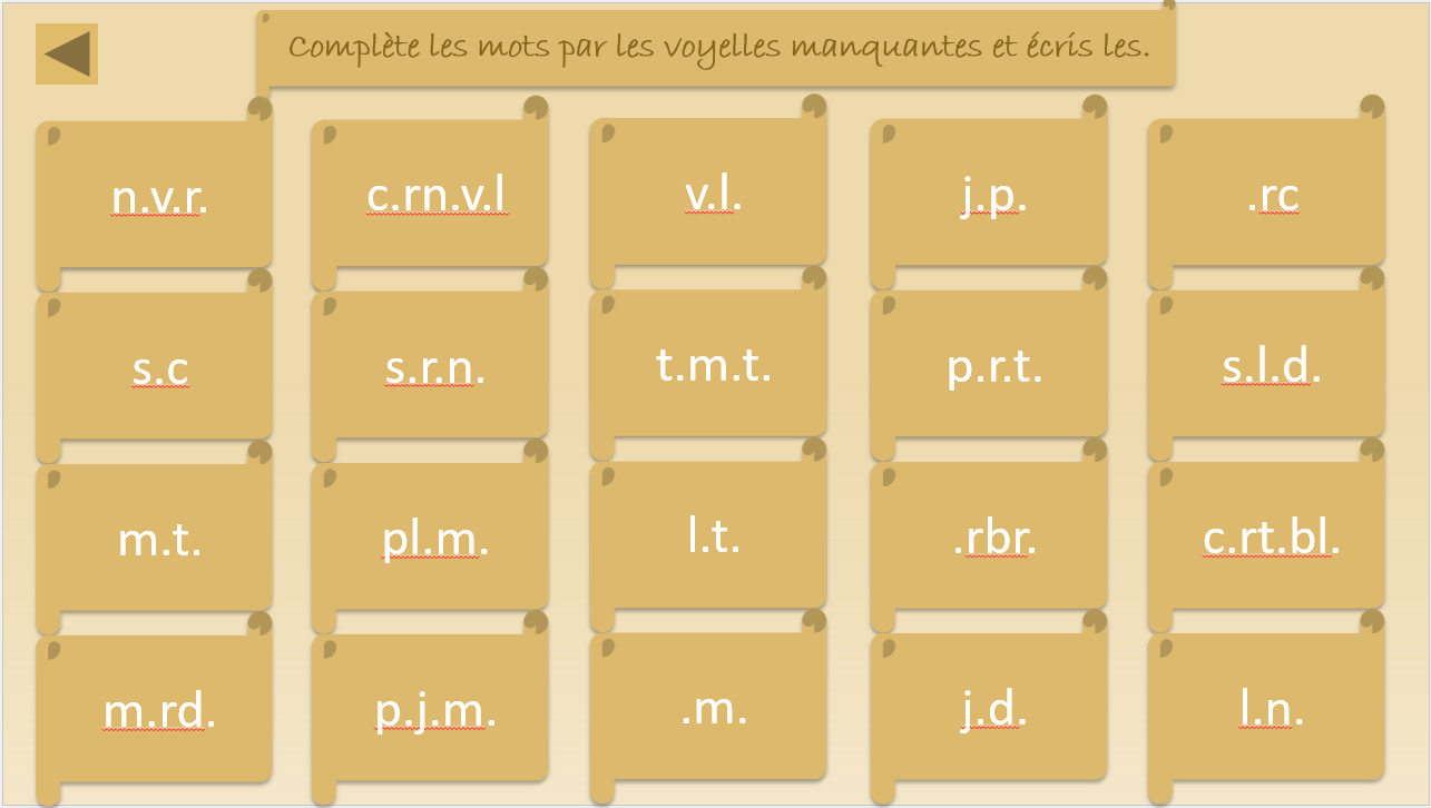Lecture et jeux de mots au château