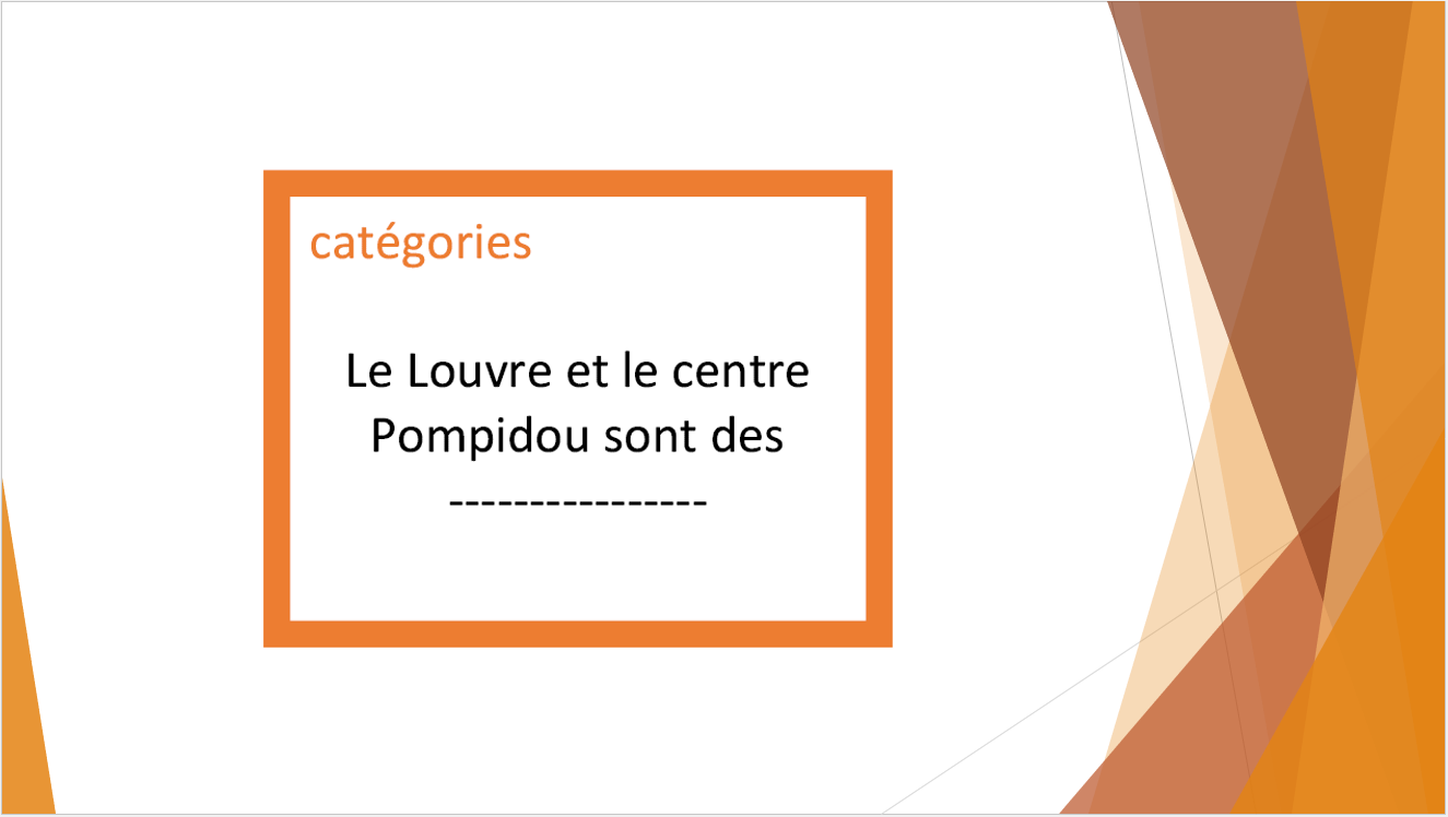Les cartes catégories sémantiques de Valérie