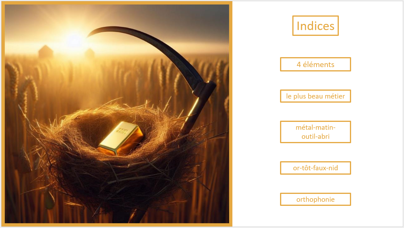 Rébus indicés en 1 image