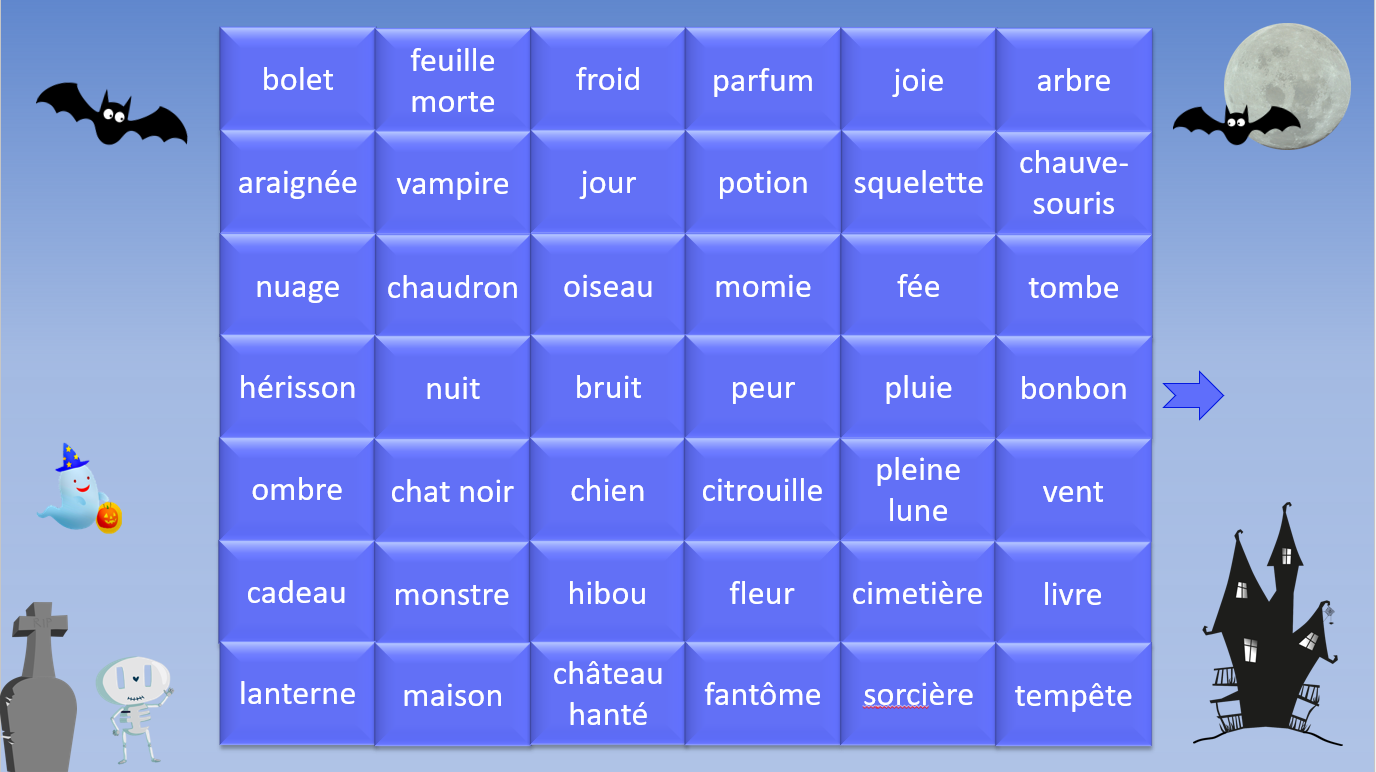 Halloween - Parcours images ou mots
