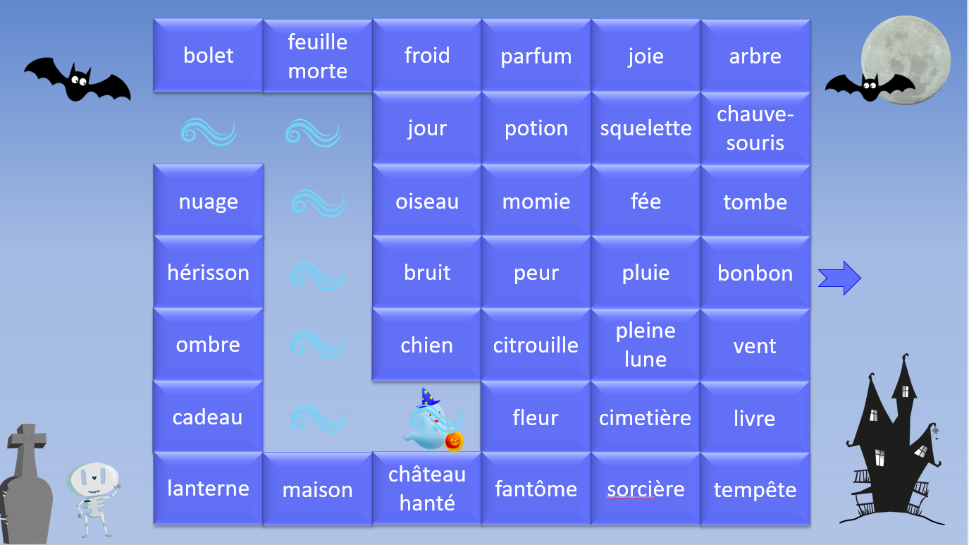Halloween - Parcours images ou mots