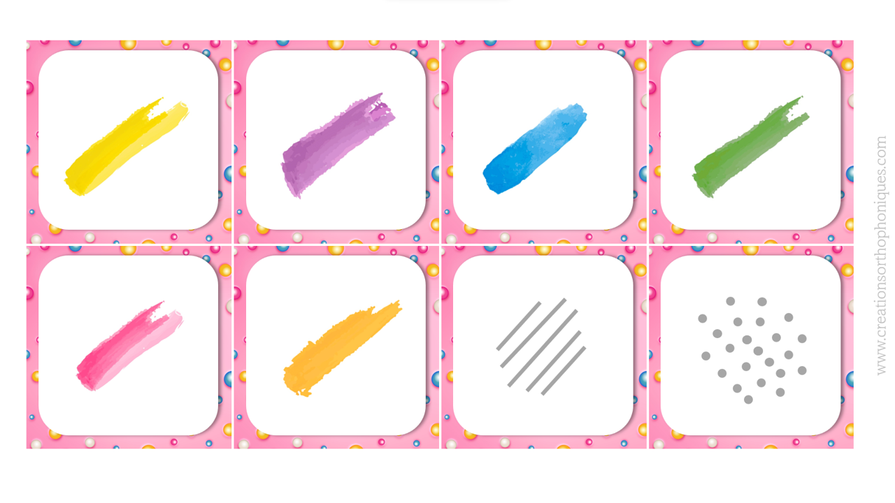 Jeu pour travailler les critères, le vocabulaire descriptif, sur le thème des bonbons