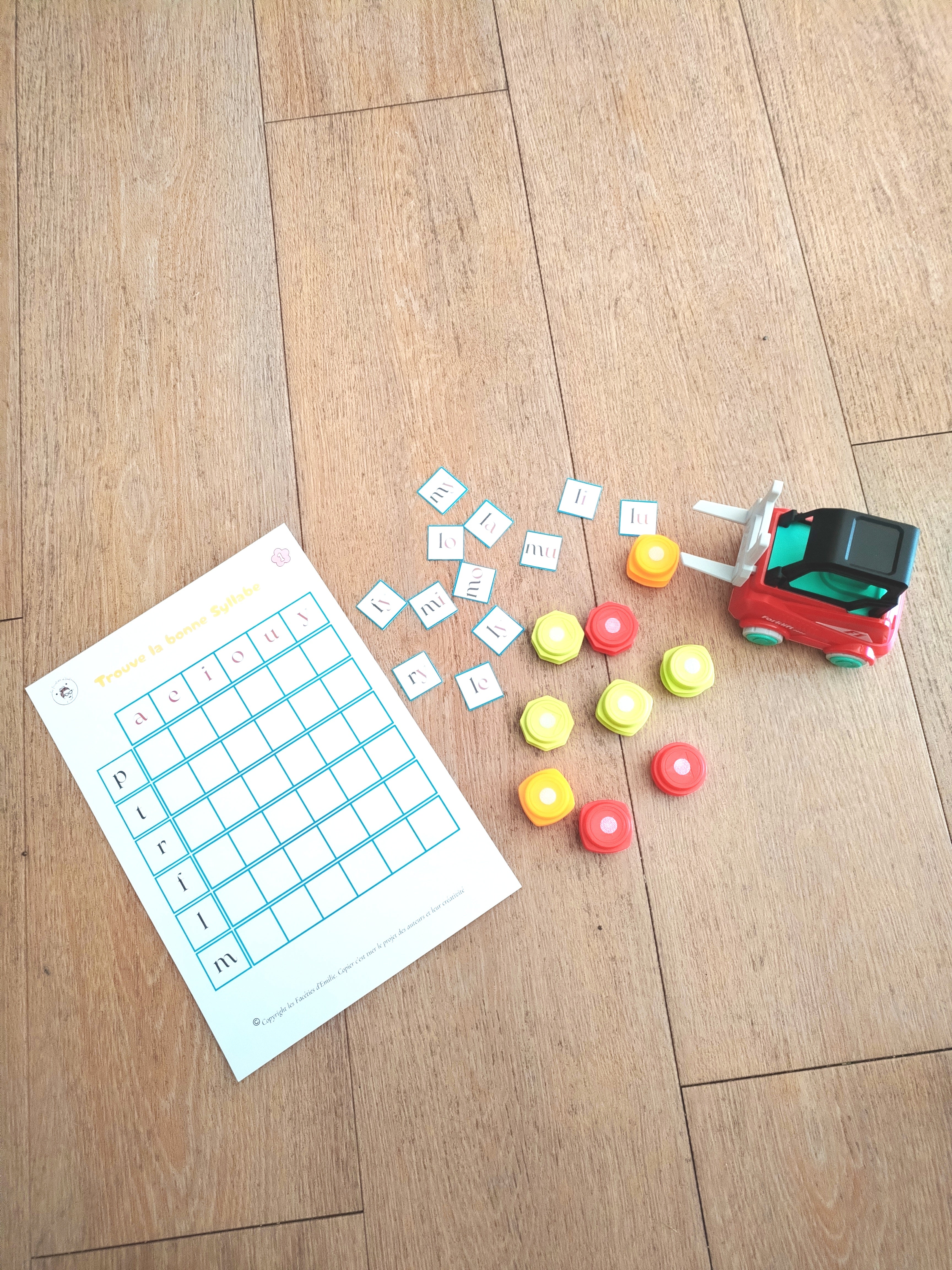 Tableaux à double entrée des syllabes