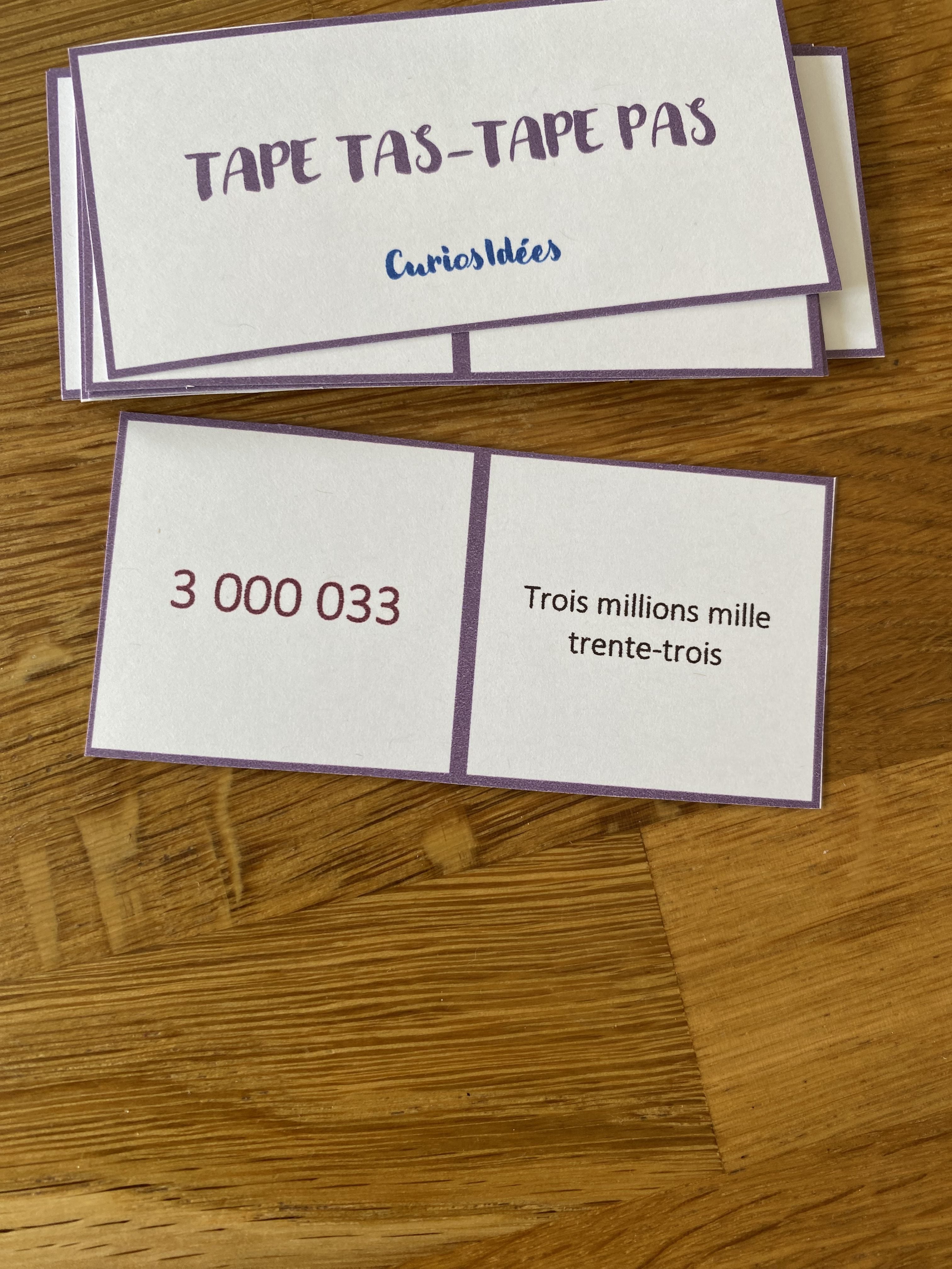 TAPE TAS ! TAPE PAS !