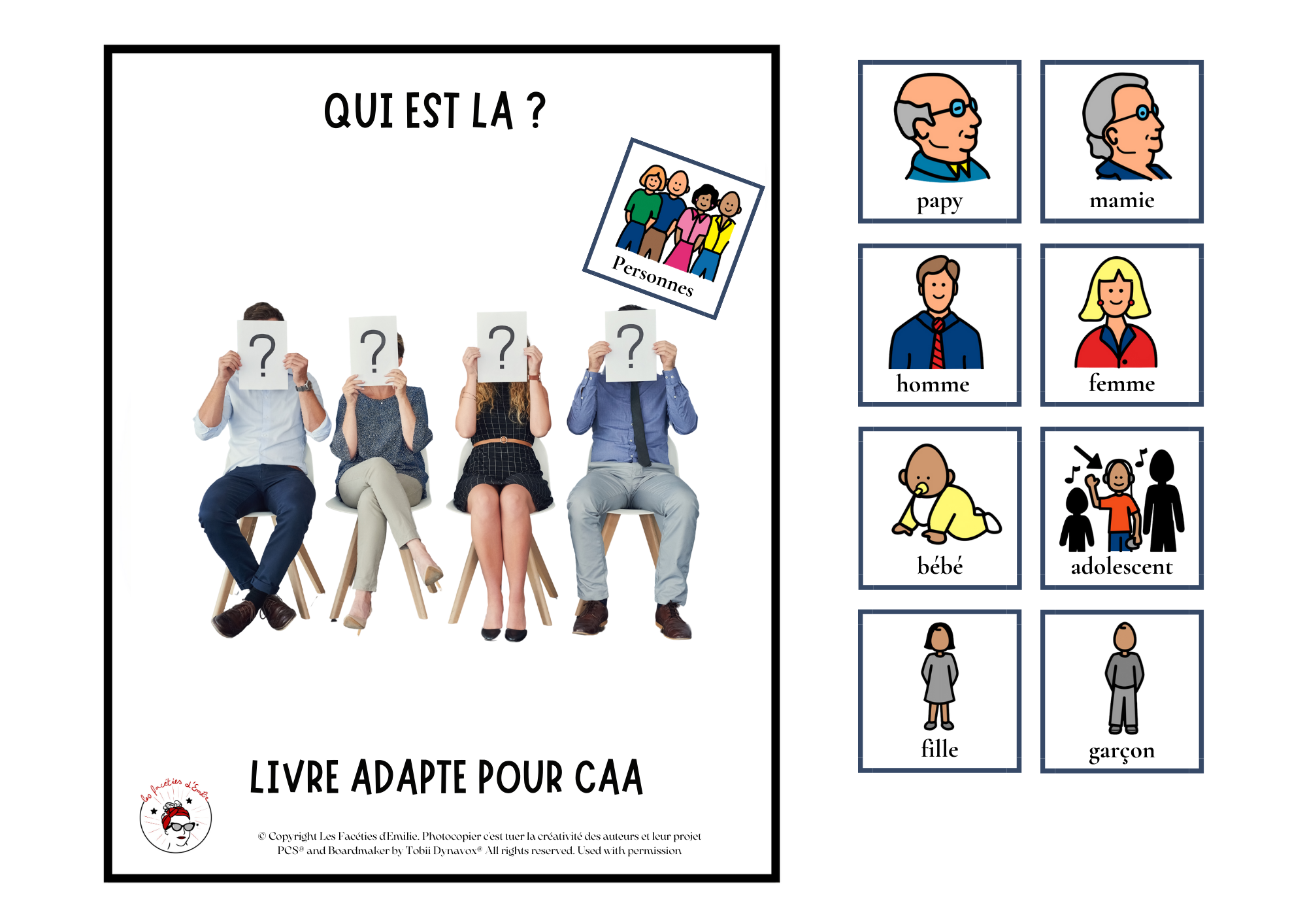 Livre adapté en CAA, Thème des Personnes