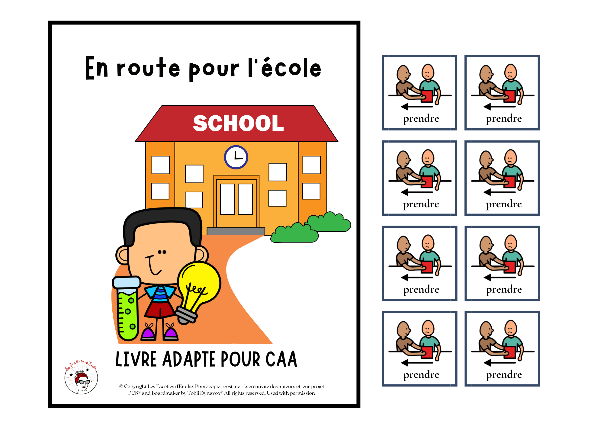 Livre adapté en CAA Mo de Base "Prendre"