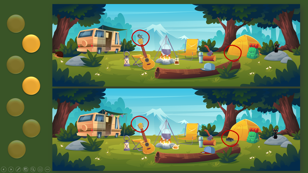 7 différences (au camping, à l&
