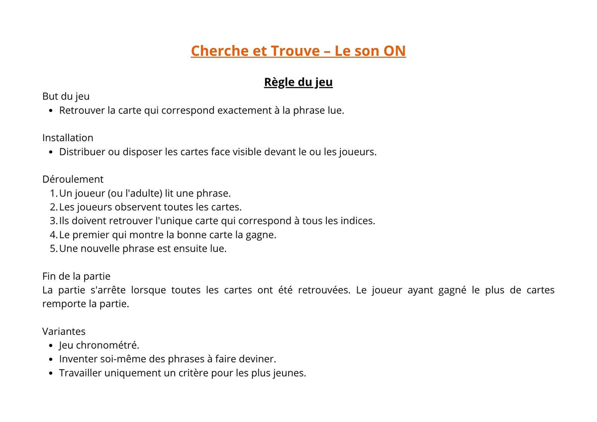 Cherche et trouve du digraphe "on"