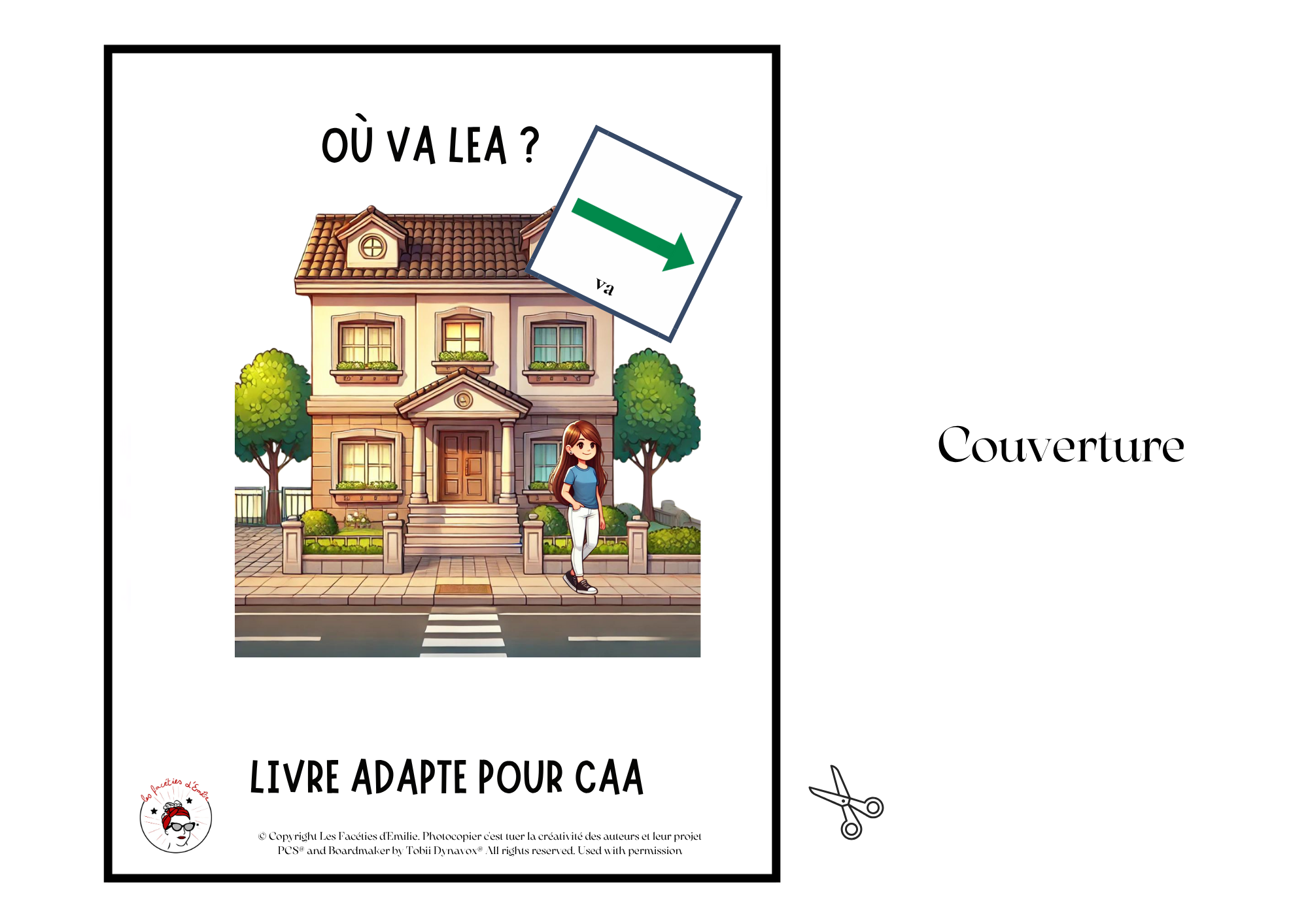 Ensemble de 4 Livres adaptés à la CAA, mot de base "ALLER"