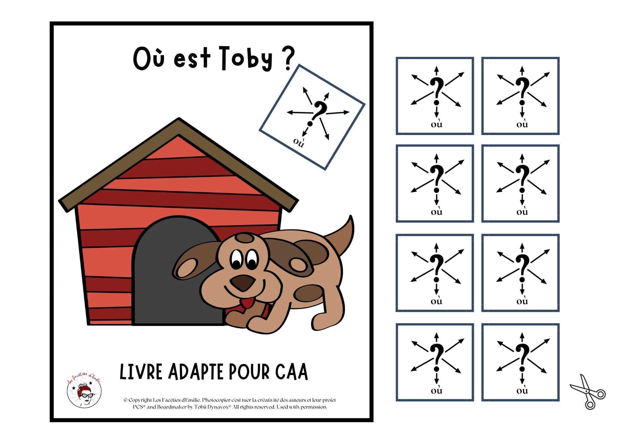 Livre Adapté CAA, Question "où ? "