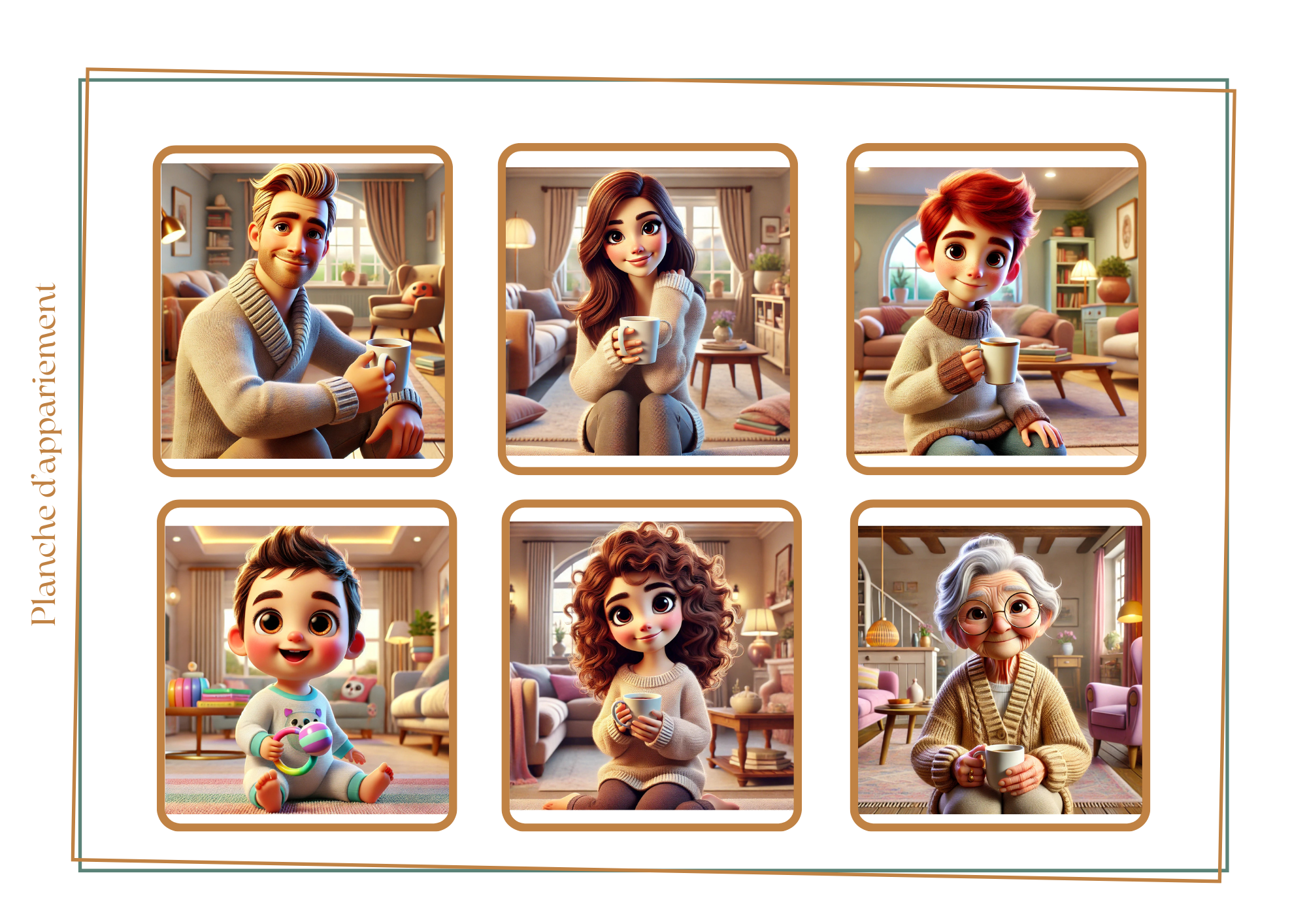 Ensemble de loto et mémory pour travailler les questions "Qui?" et "Où?"