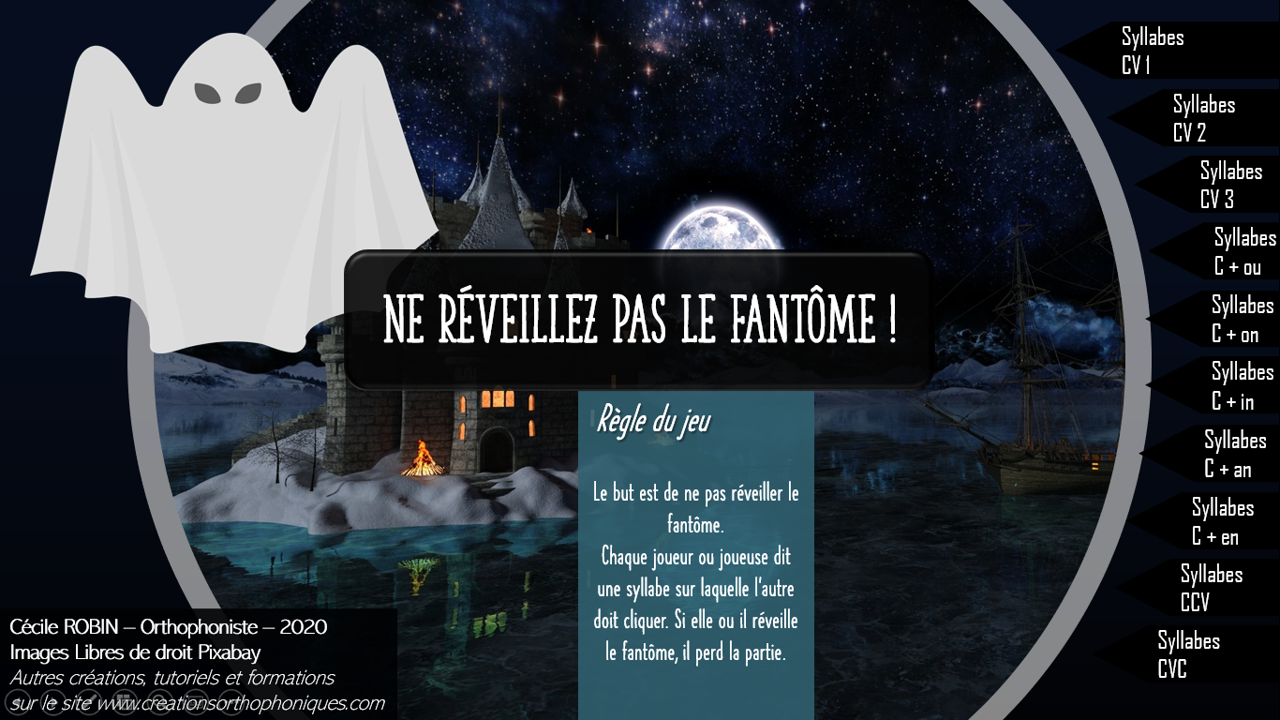 Ne réveillez pas le fantôme ! (lecture de syllabes)