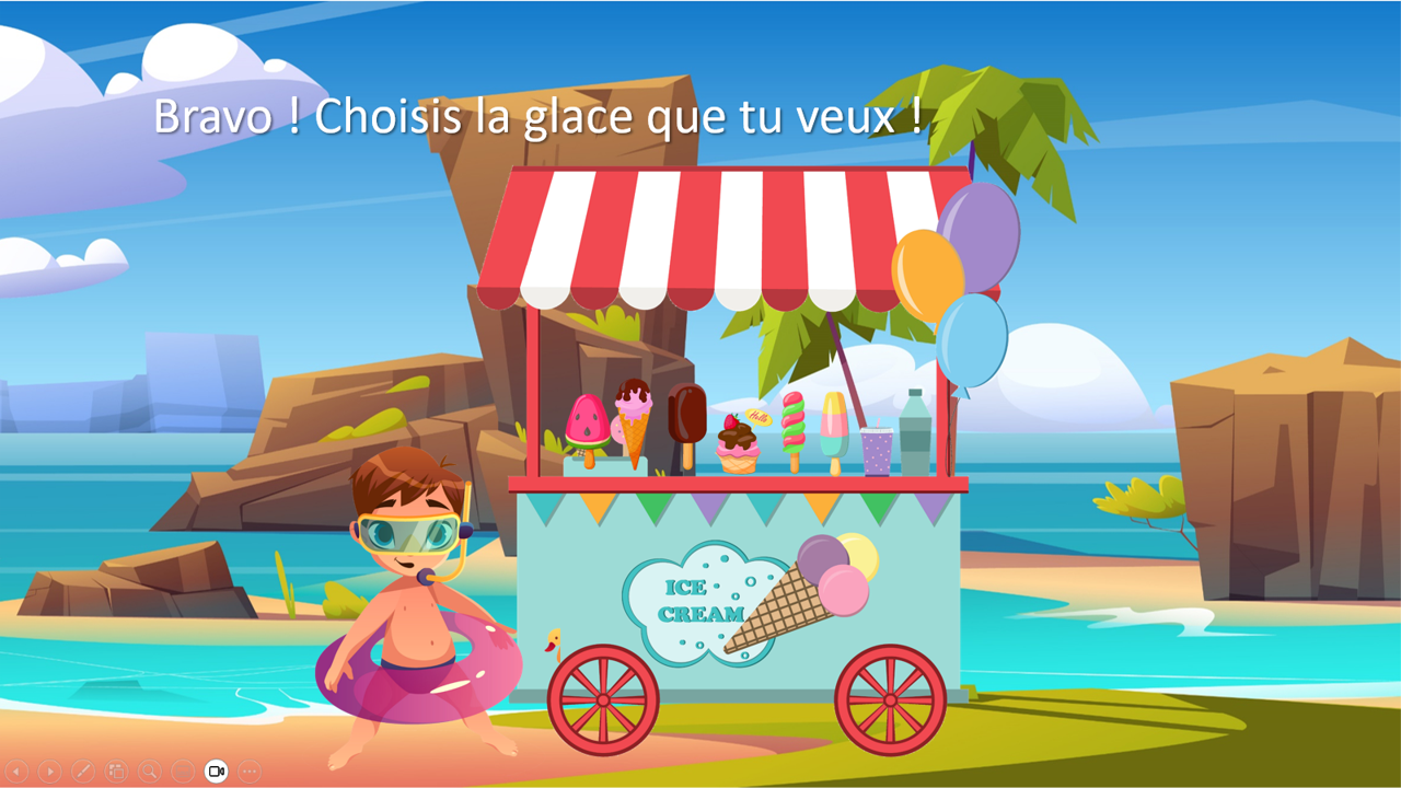 Promenade comptée sur la plage