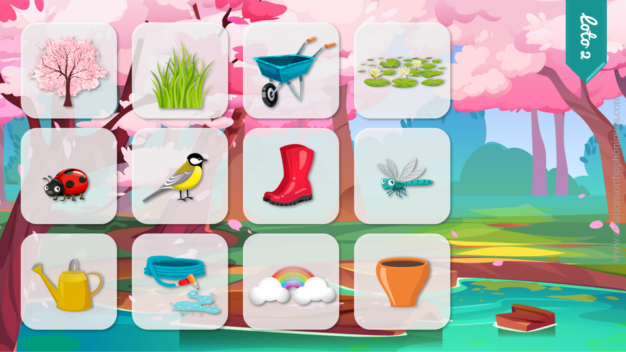 PACK 5 supports thème Printemps