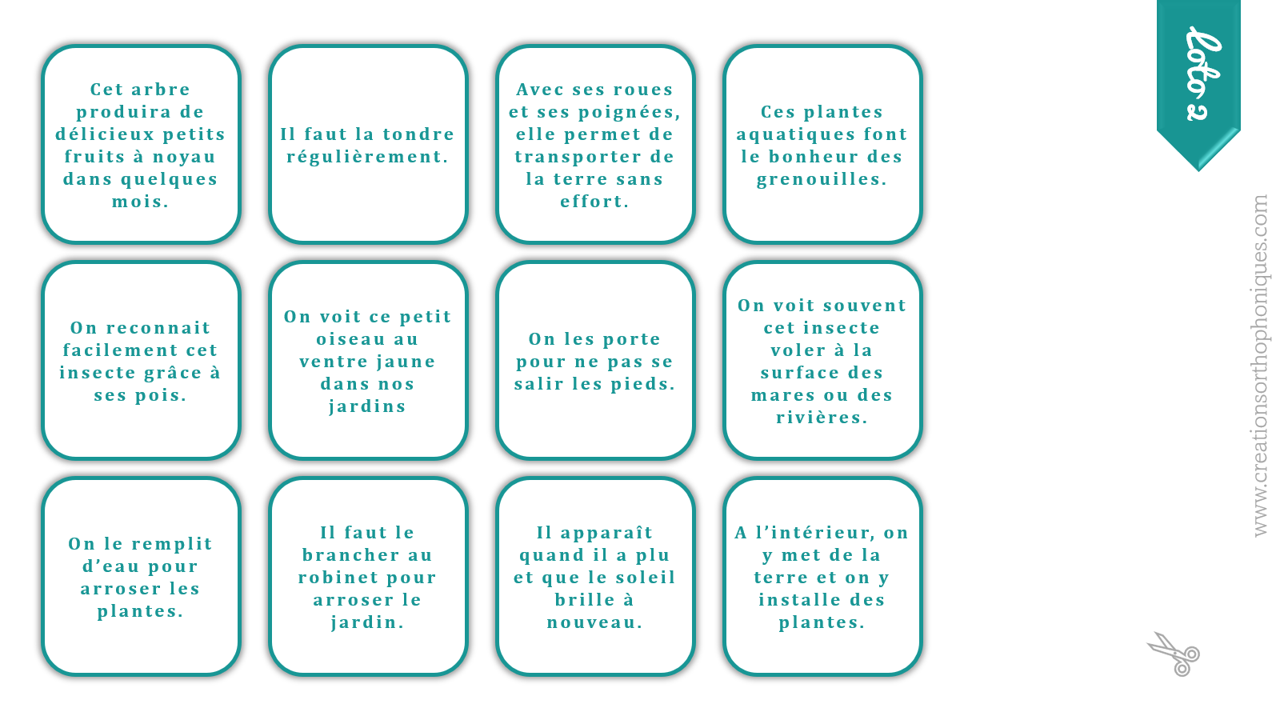 PACK 5 supports thème Printemps
