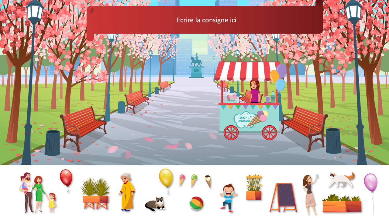 Scènes à compléter au printemps