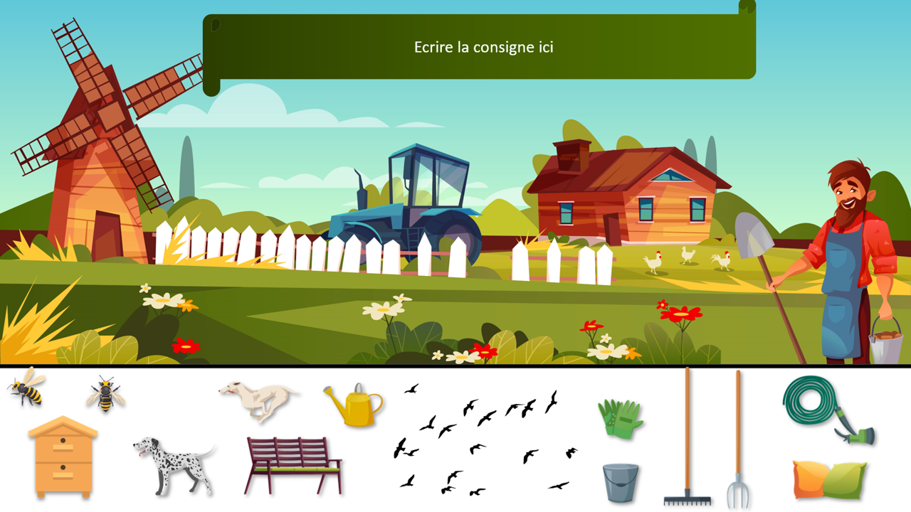 Scènes à compléter au printemps