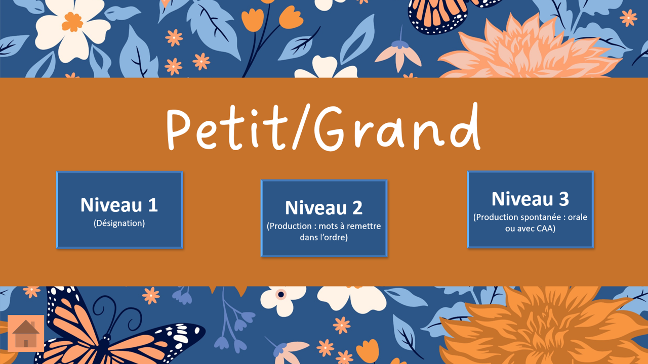 Sur le chemin des mots - petit/grand