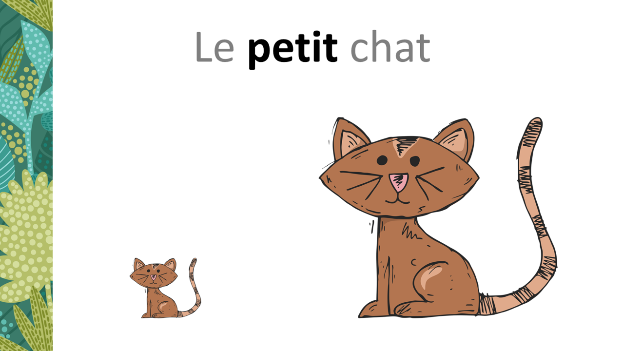 Sur le chemin des mots - petit/grand