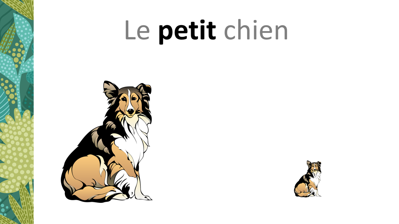 Sur le chemin des mots - petit/grand