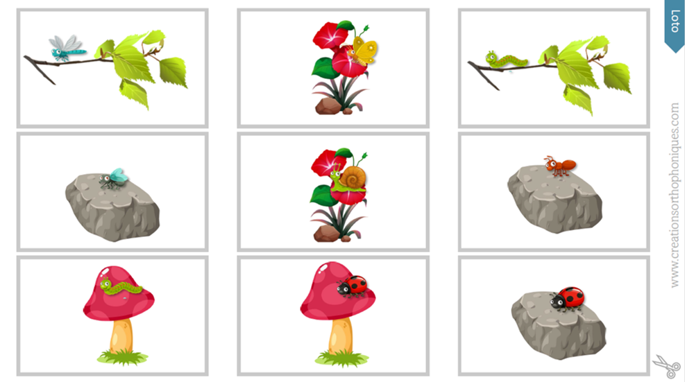 PACK 5 supports thème Printemps