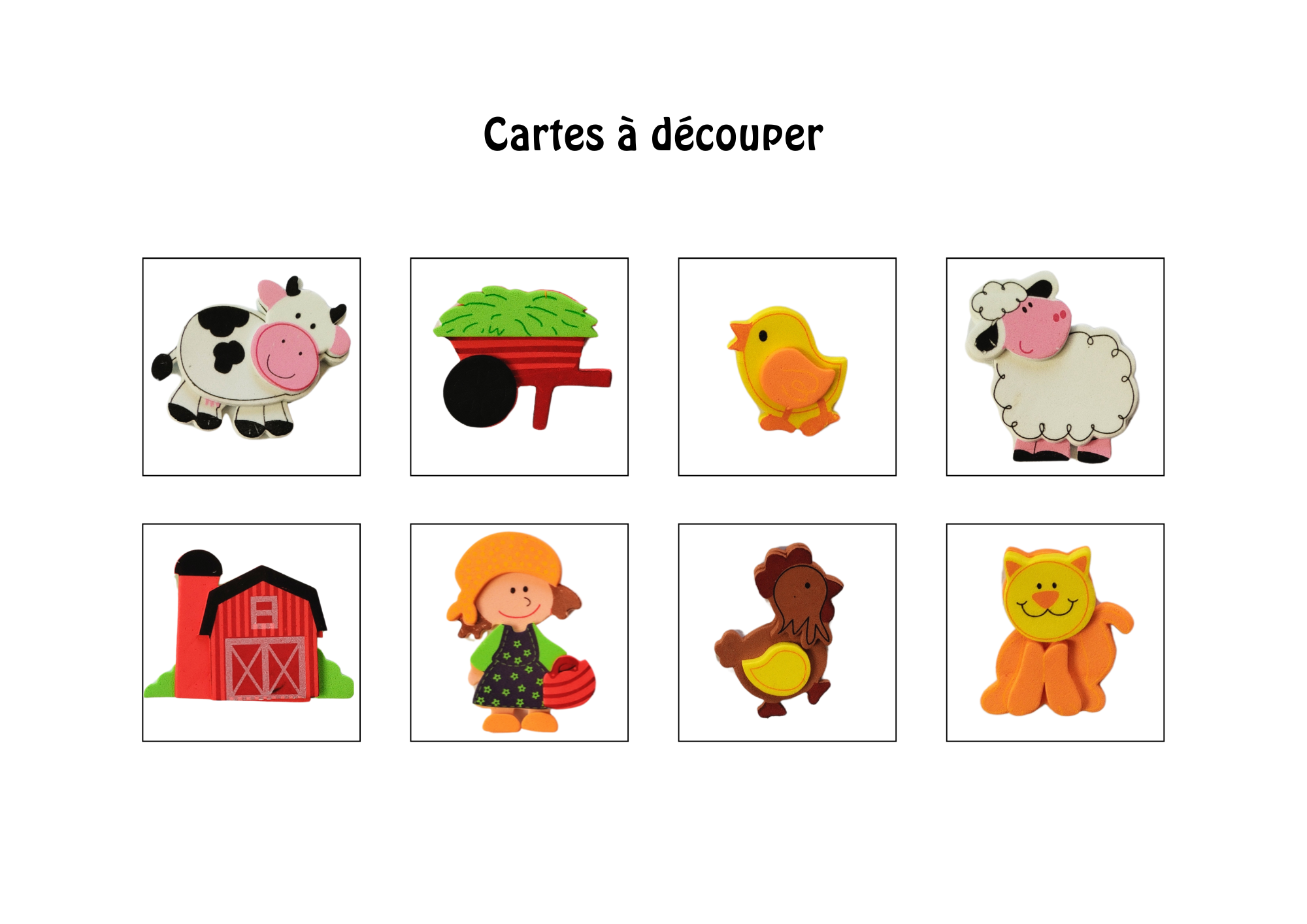 Task Box Lis et Construis "A la Ferme" Niveau 1