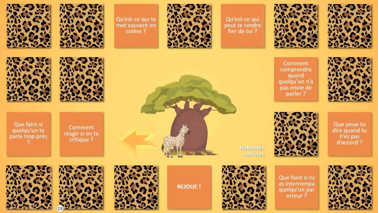 🎲 Parcours dans la savane