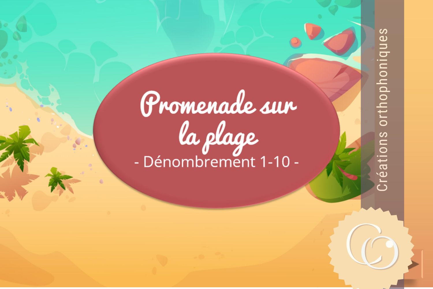 Promenade comptée sur la plage