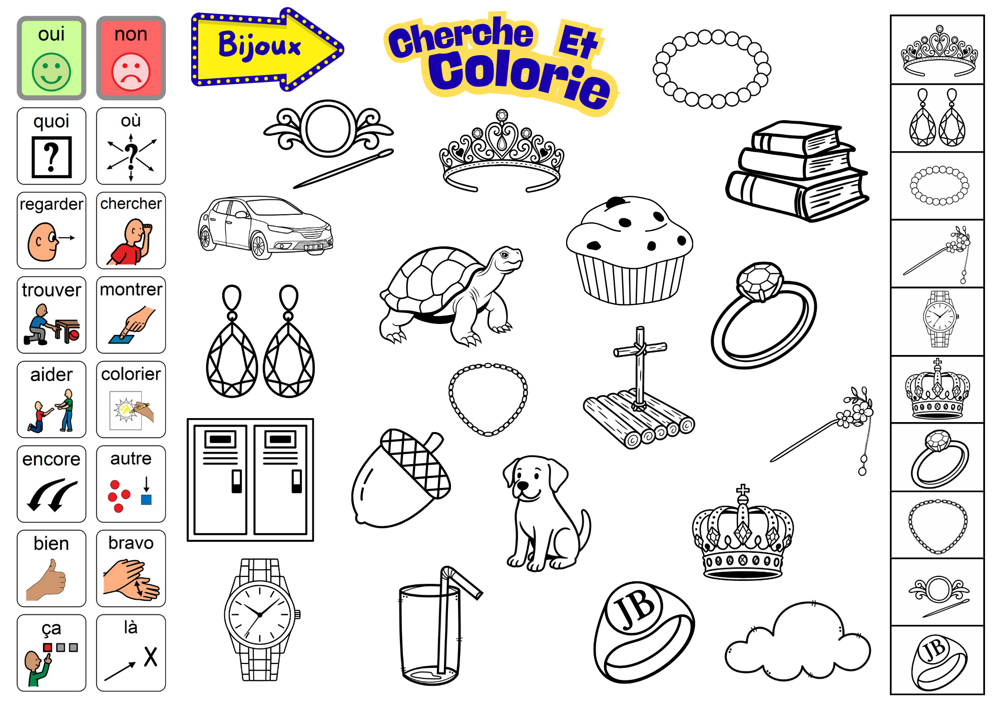 Cherche et Colorie CAA Niveau 1