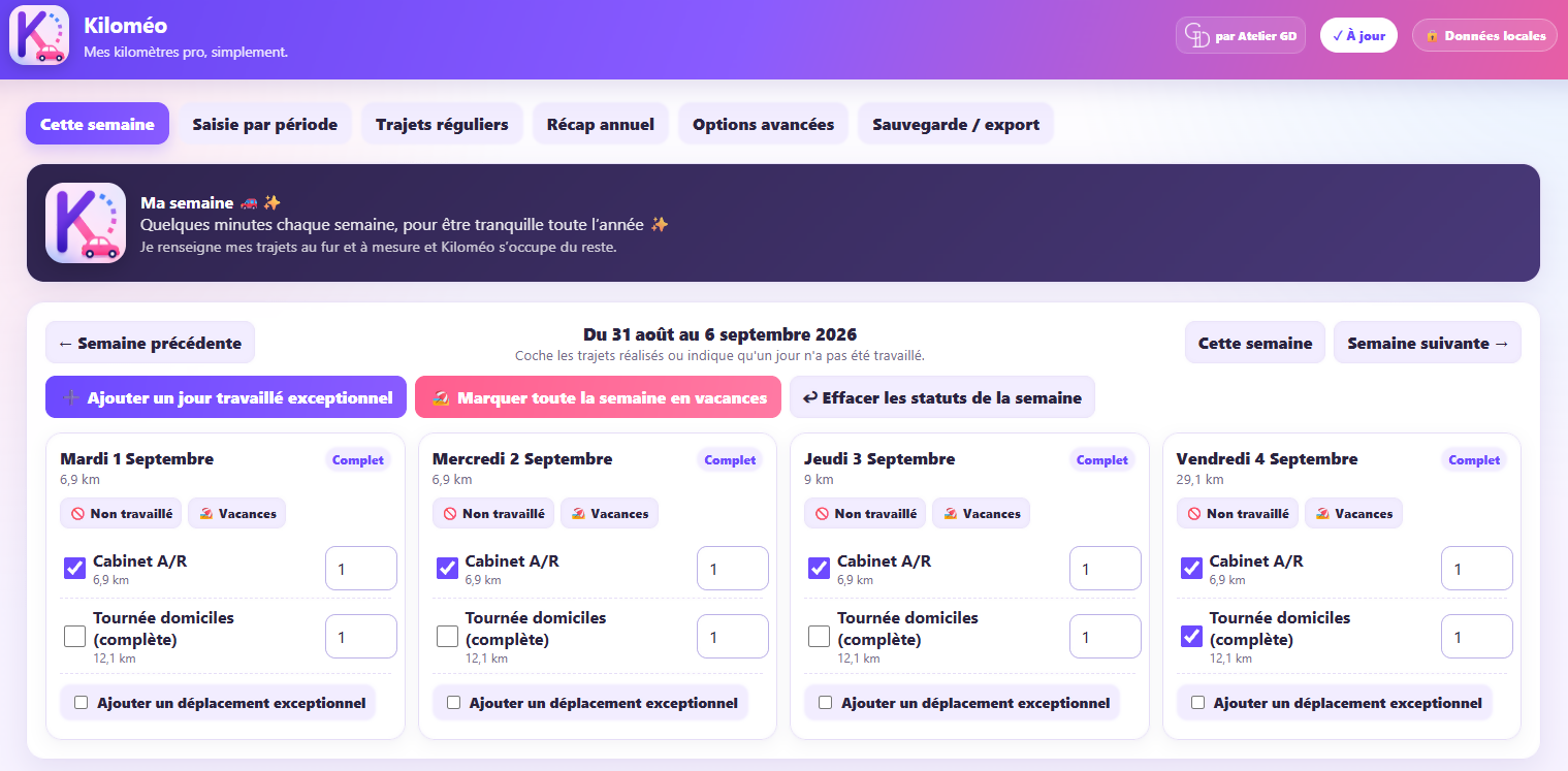 Kiloméo - Mes kilomètres pro simplement ! [OFFERT JUSQU&