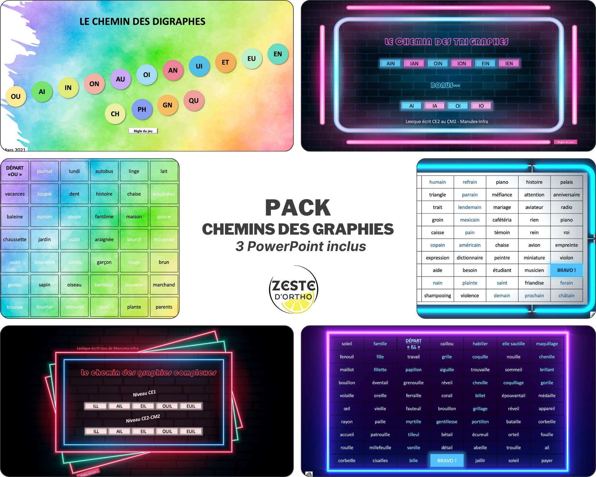 PACK Chemins des graphies (3 PowerPoint inclus)