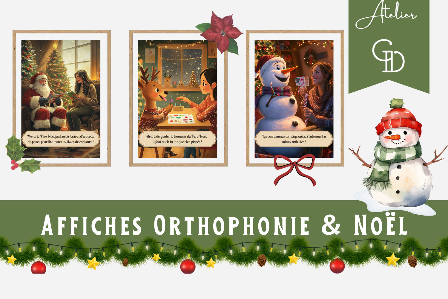 Affiches Orthophonie & Noël