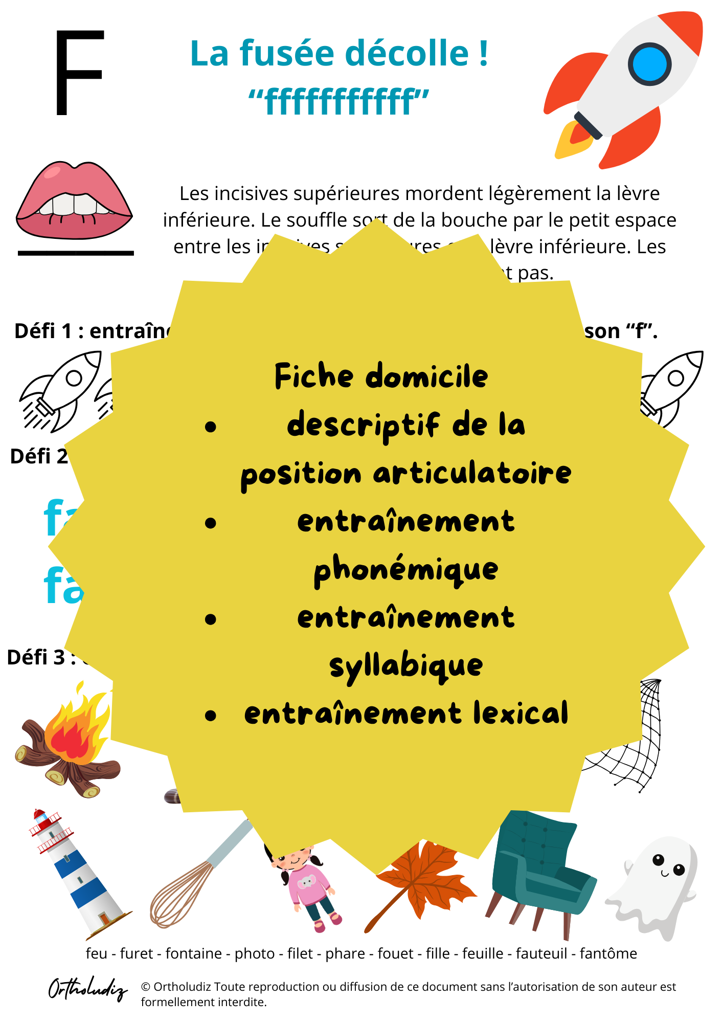 Fiche entraînement à domicile F initial