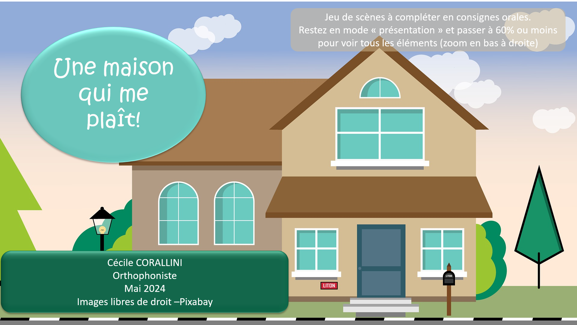 Une maison qui me plaît! (LO- éléments à déplacer)