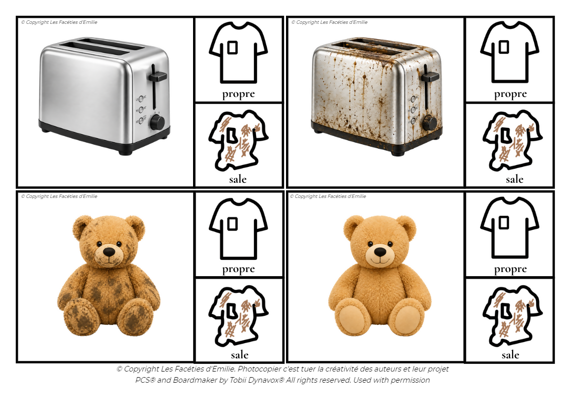Cartes à Pince des Adjectifs