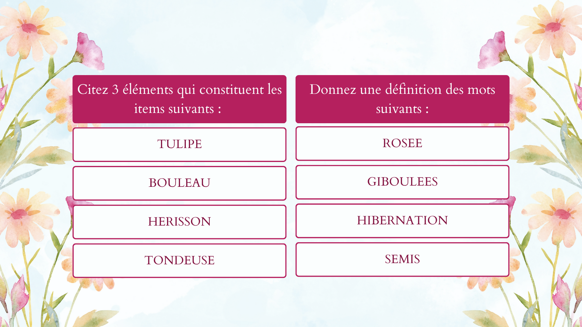 THEMATIK LE PRINTEMPS