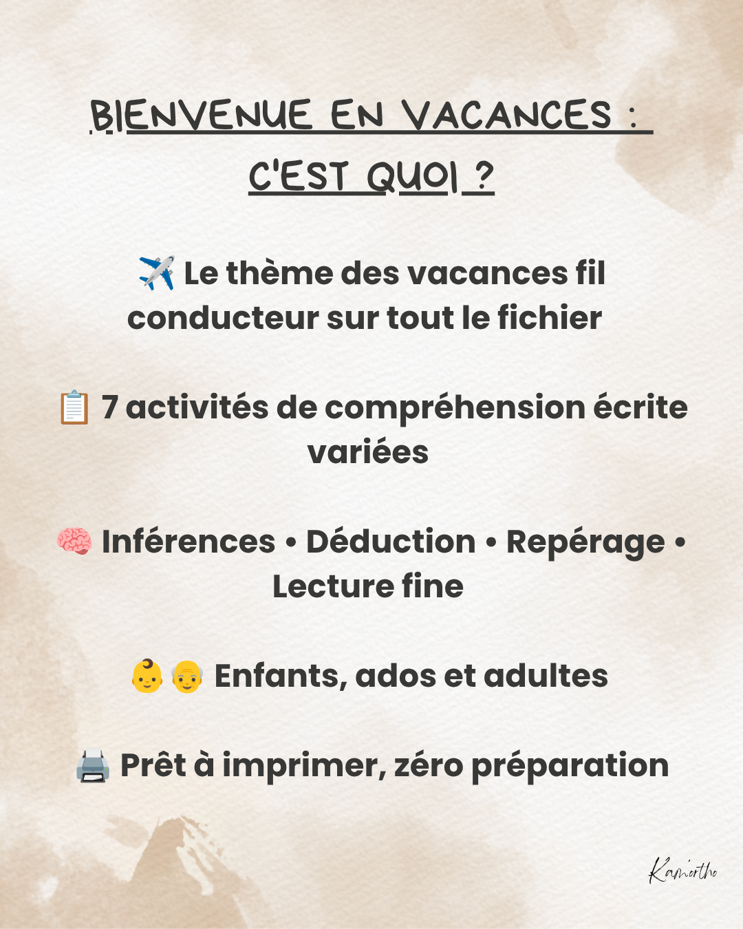 Bienvenue en vacances ✈️