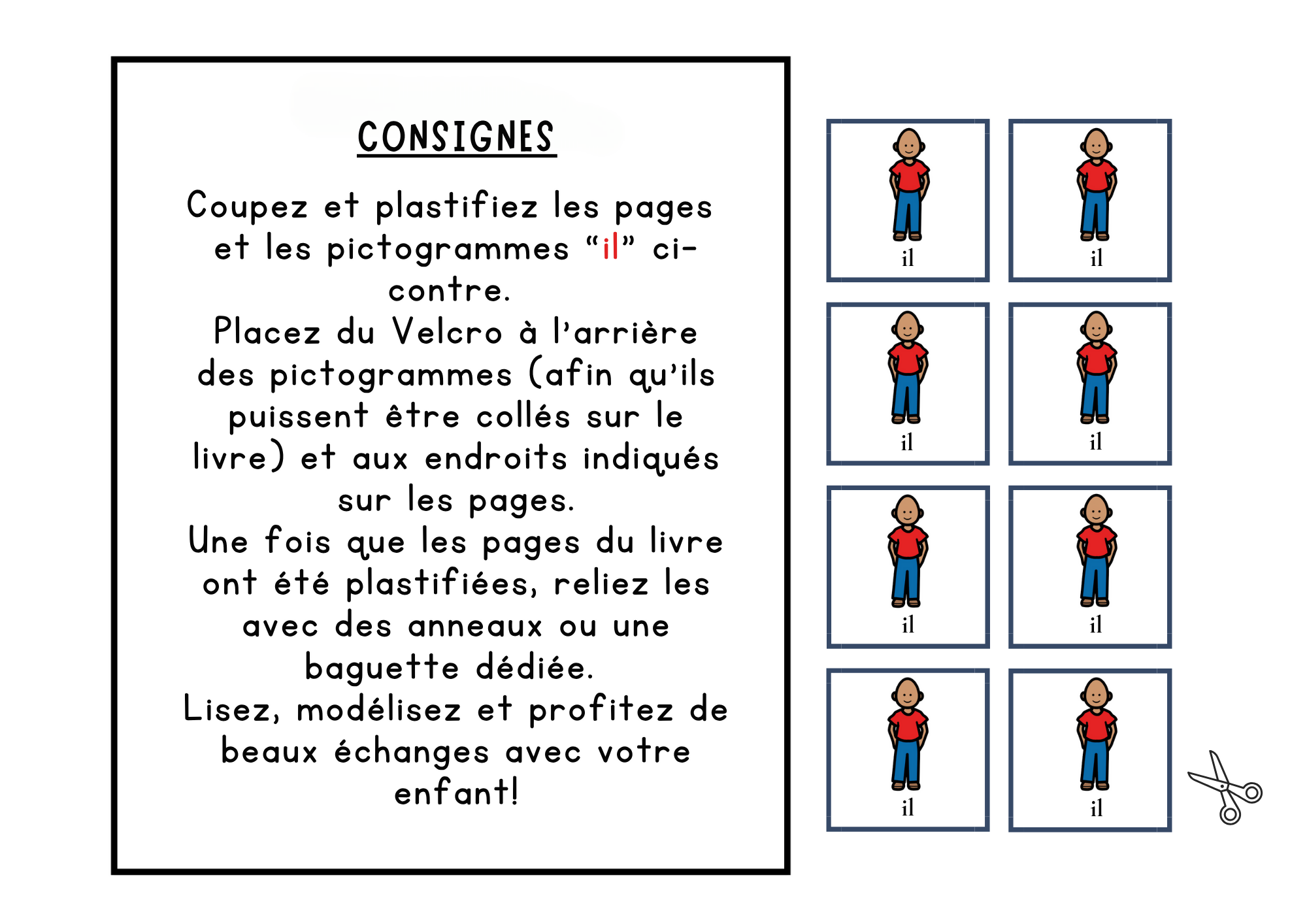Livre Adapté CAA, Les pronoms "il" et "elle"